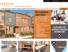 Tablet Screenshot of lakesideapartmentspu.com